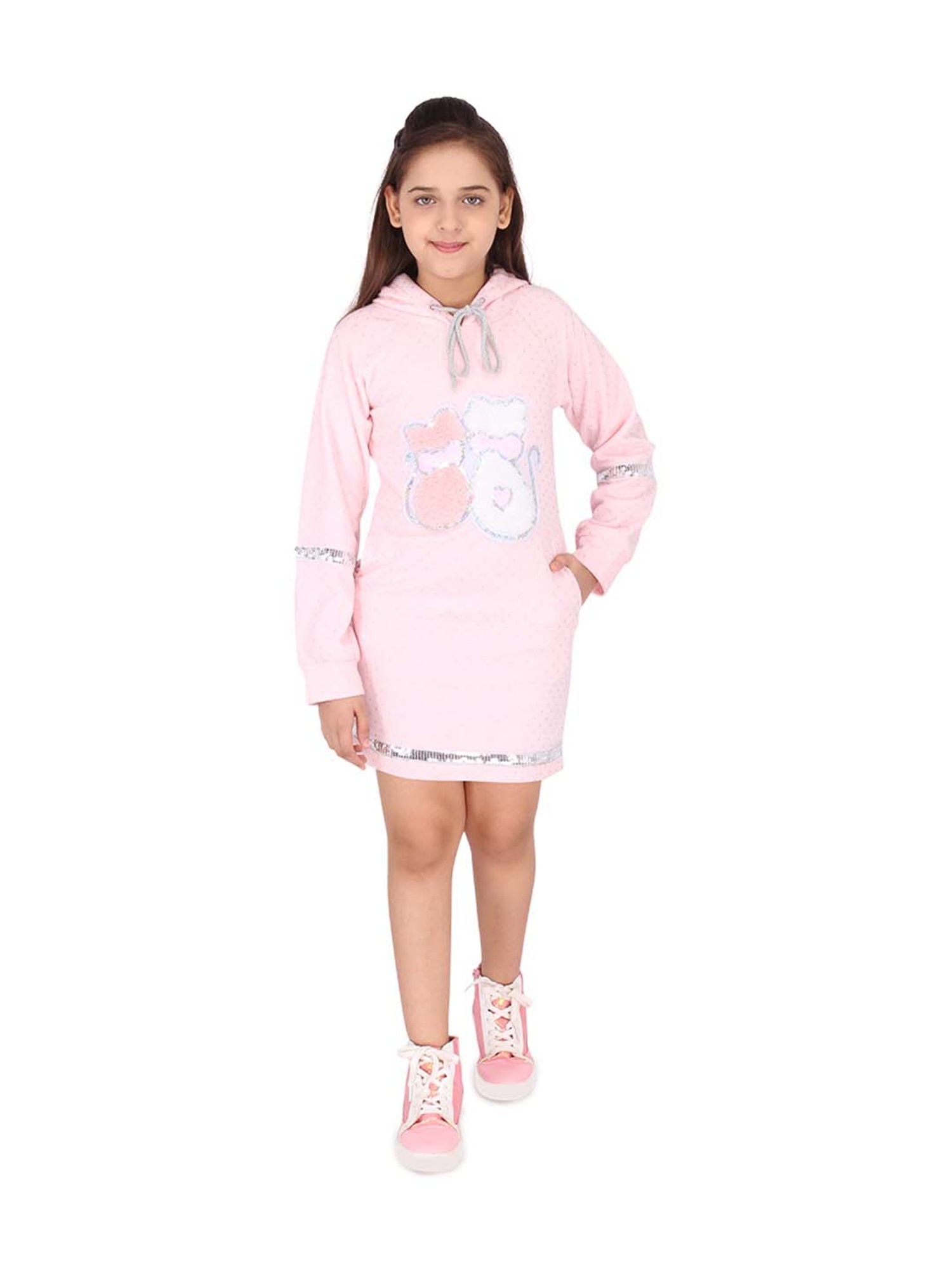 Cutecumber Kids Pink Embellished Dress