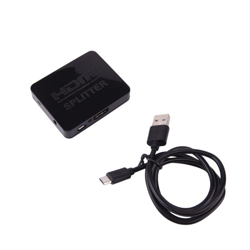 HDCP 4K HDMI Splitter Full HD 1080p Video HDMI Switch Switcher 1X2 Split 1 in 2 Out Amplifier Dual Display For HDTV DVD PS3 Xbox