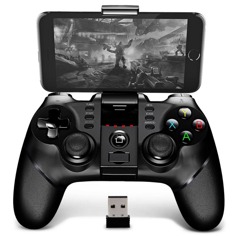 Game Controller Bluetooth Gamepad Joystick with Bracket 2.4G Wireless Receiver for Android Smart Phones / Tablet / Smart TV / TV box / PS3