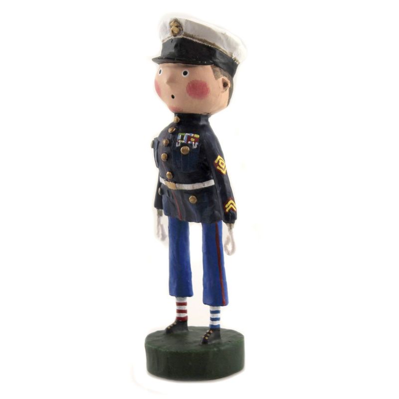 Lori Mitchell 6.25" Lil' Marine Soldier Dress Blues Patriotic  -  Decorative Figurines