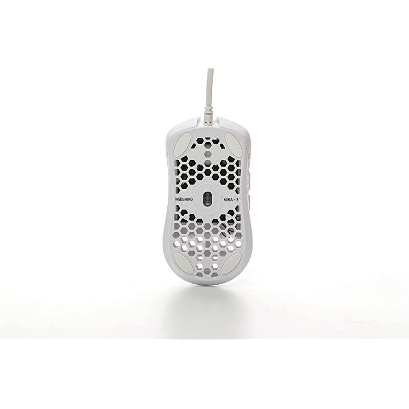 Mira S Ultra Lightweight Honeycomb Shell Wired RGB Gaming Mouse Up to 12 000 cpi | 6 Buttons 61g Only MiraS White