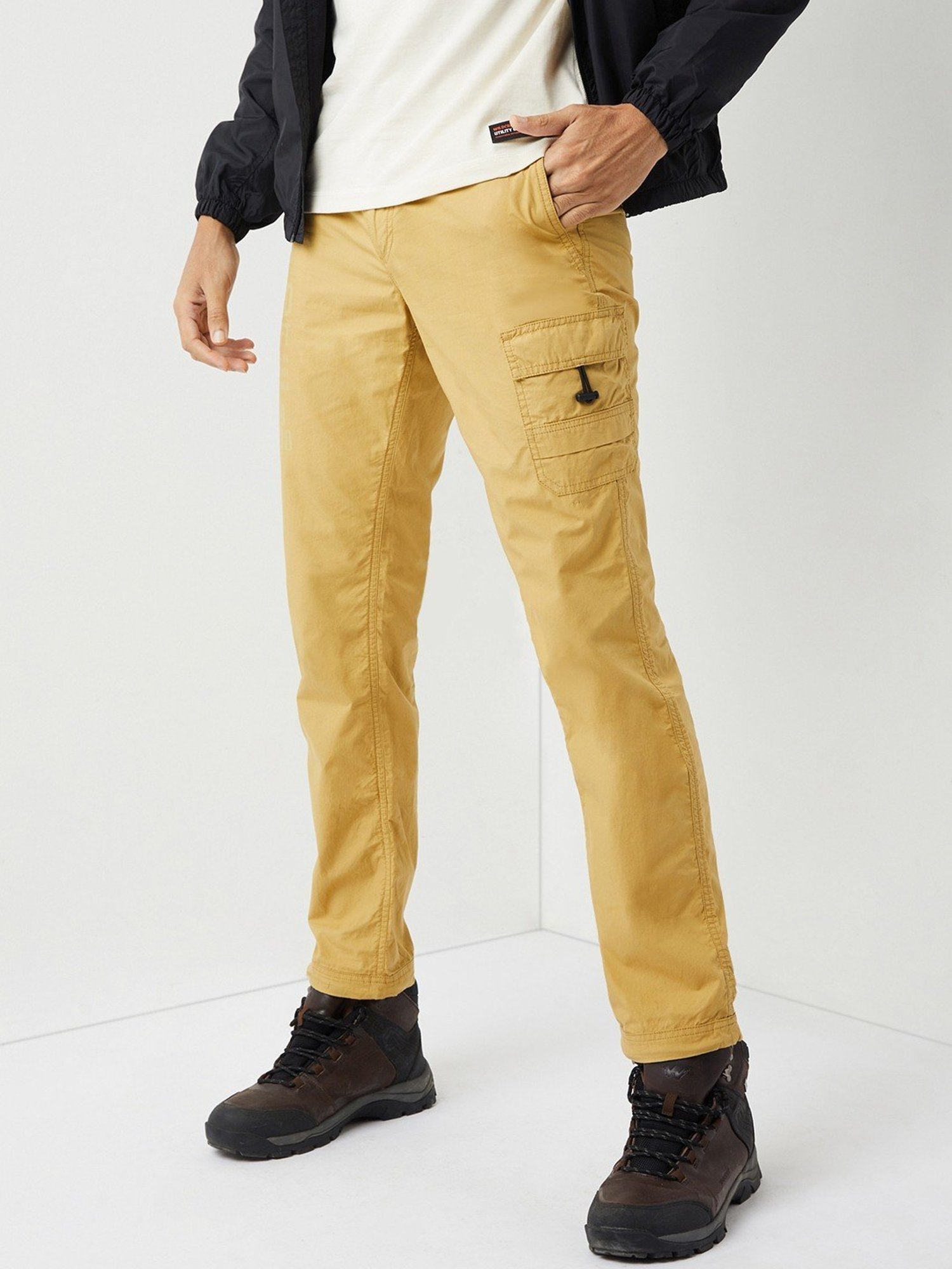 Wildcraft Khaki Cotton Regular Fit Trackpants