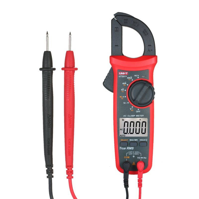 UNI-T UT201+ 4000 Counts Digital Clamp Meter True RMS Multimeter Clamp Ammeter Voltage Meter NCV Test Universal Meter Tester AC Current Clamp Tester