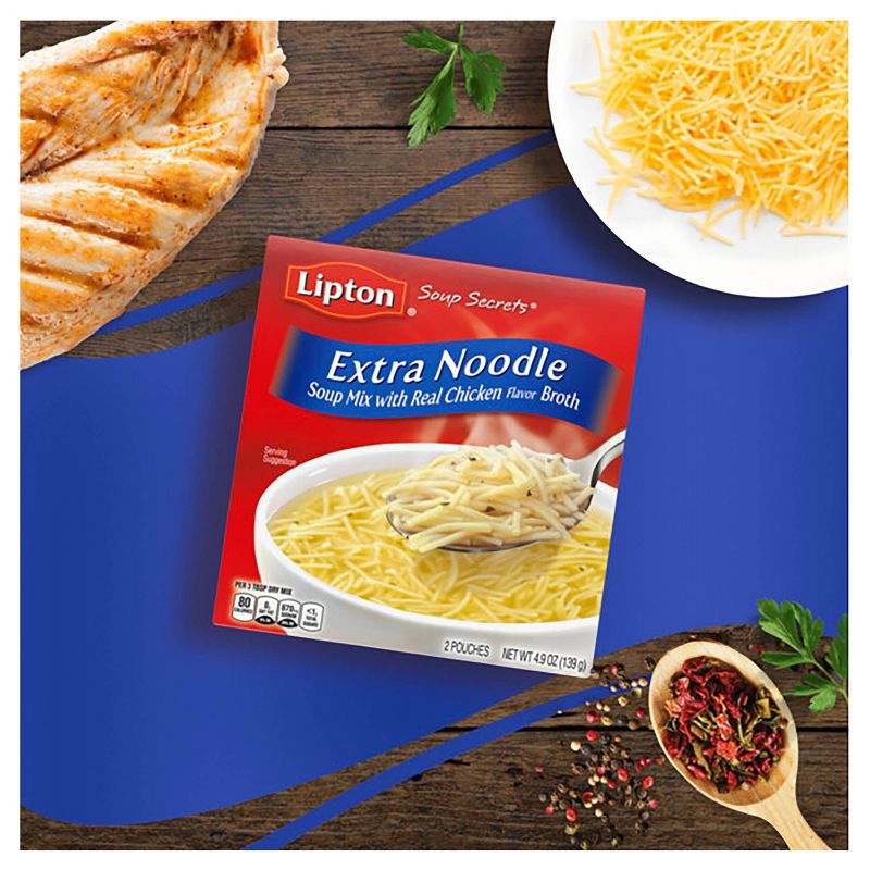 Lipton Soup Secrets Soup Mix with Chicken Broth Extra Noodle 4.9oz