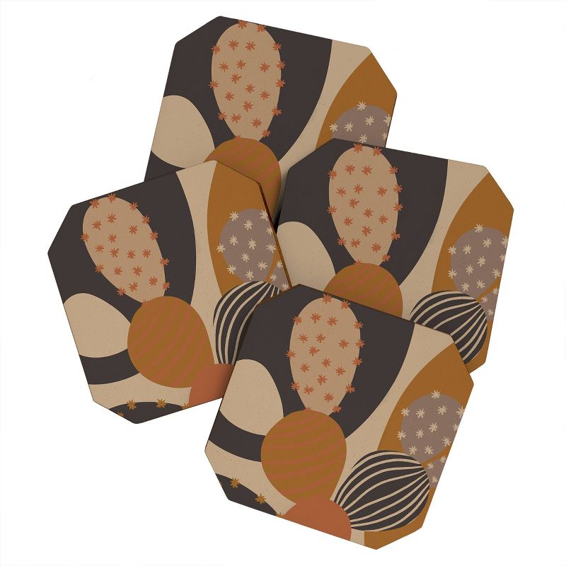 4pk Alisa Galitsyna Flowering Cactus Coasters - society 6