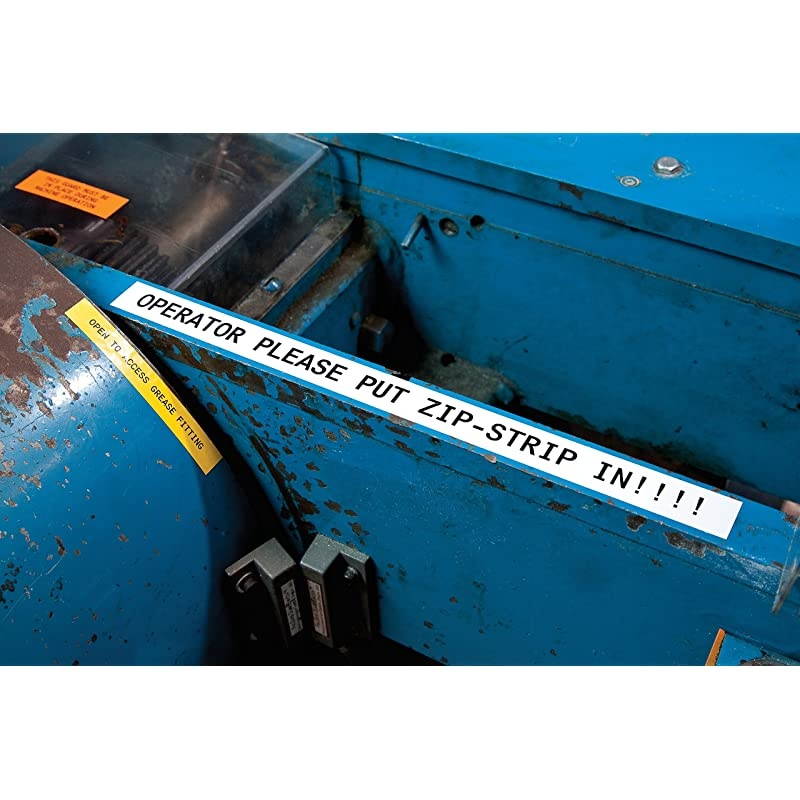 XC-1000-595-WT-BK.- High Adhesion Vinyl Label Tape (XC-1000-595-WT-BK) - Black on White Vinyl Film - Compatible with IDXPERT and LABXPERT Label Printers - 30' Length, 1" Width