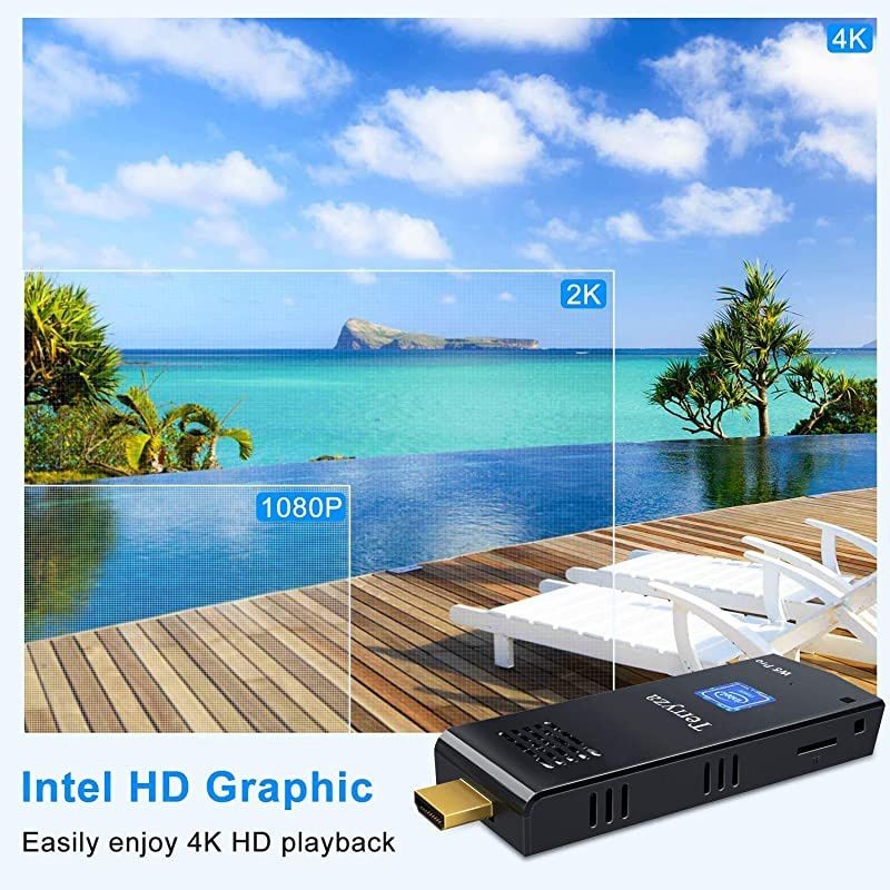 Stick 8GB DDR3/120GB ROM Intel Atom Z8350 Windows 10 Pro 64bit Mini Computer Stick, Support Auto-on After Power Failure, Dual Band WiFi 2.4/5G,4K HD, BT 4.2