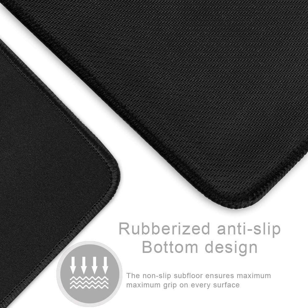 YEBMoo Extra Large Gaming Mouse Pads/Extended Protective Office Desk Mouse Mat Non-Slip Professional Precision Tracking Surface (23.6 x 11.8) for PC Computer Laptop (60x30 Black)