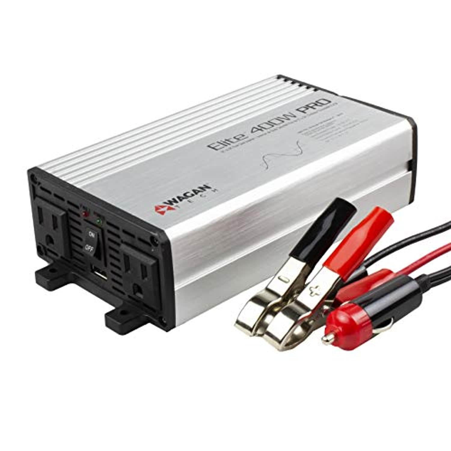 Wagan EL2610 Gray 400W Pro Pure Sine Wave Power Inverter (EL2610)