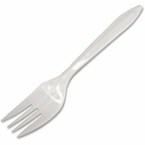 6 1/8 Inch Style Setter White Polypropylene Forks, (50)