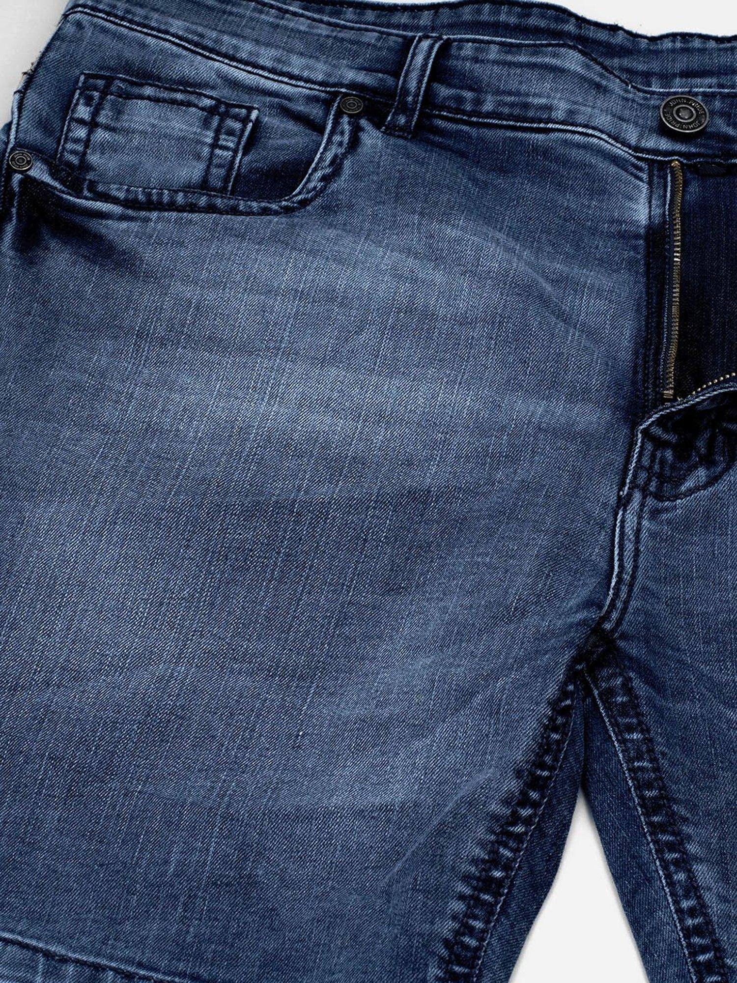 John Pride Blue Cotton Plus Size Shorts