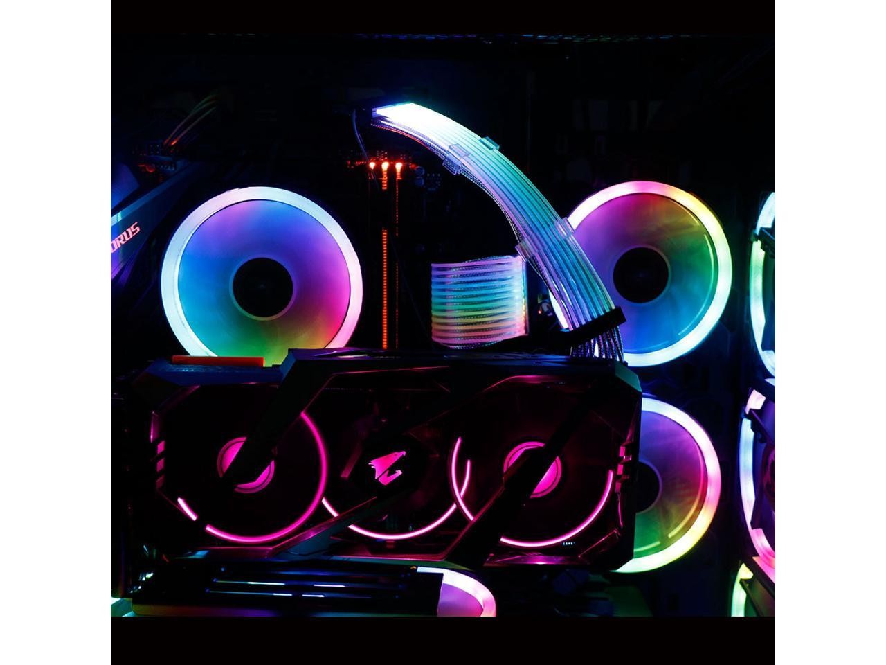 Extension Cable Power Supply Accessory Addressable RGB Light PC Case Sync 24 Pin