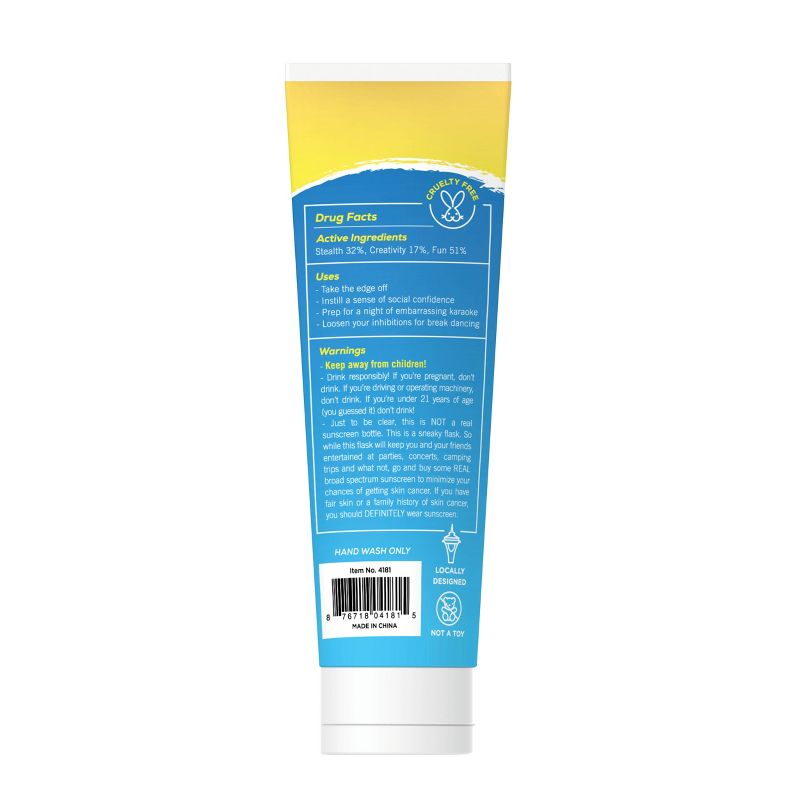 Sunscreen Sneaky Barware Flask