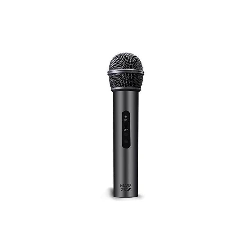 MA58 Handheld Cardioid Dynamic Vocal Microphone with ONOFF Switch Cable Included Black