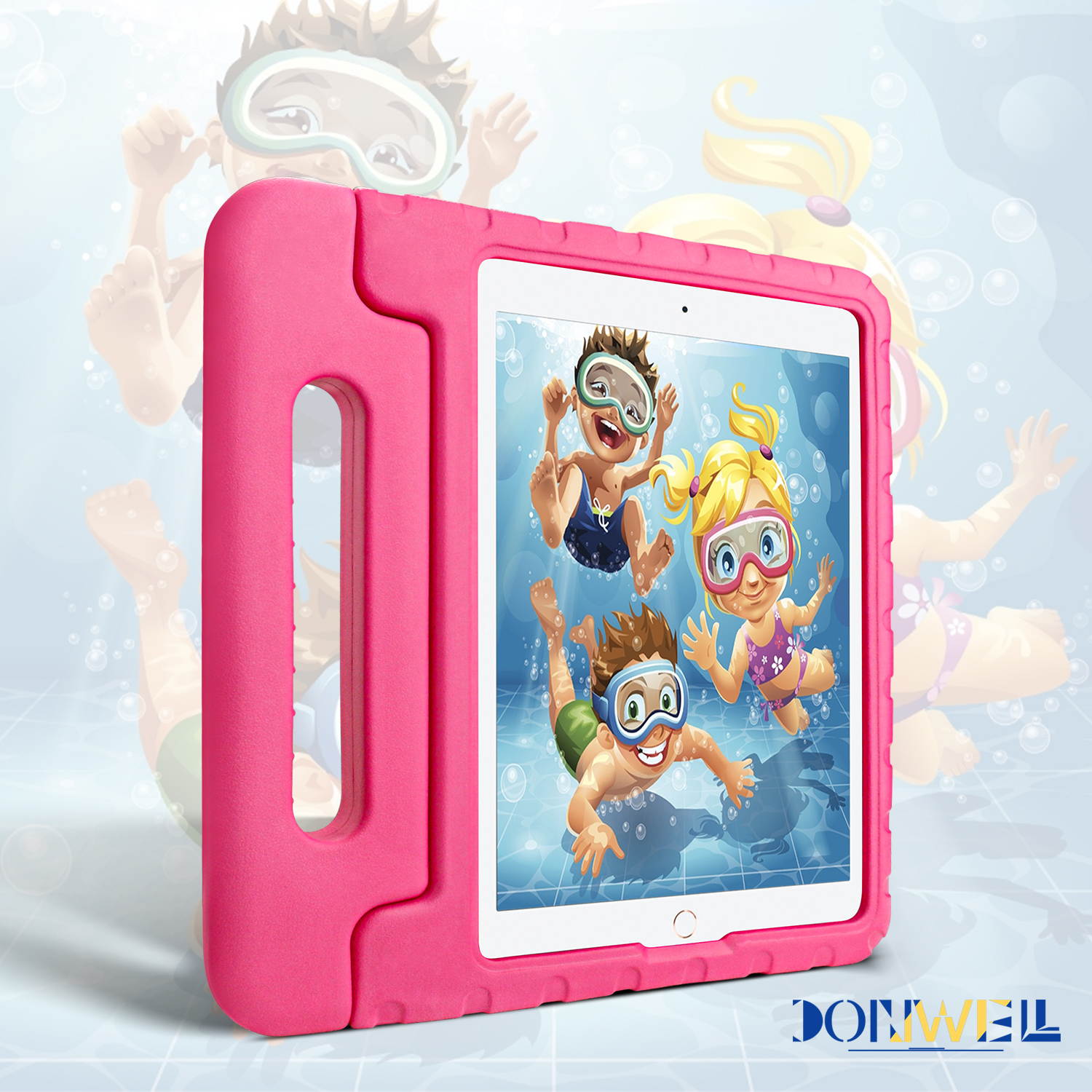 Donwell For iPad Air 4 10.9 inch 2020/iPad Pro 11 inch 2018 Stand Case Cover Kids Folding Handle Shockproof Foam Lightweight Flexible kickstand ,Full Body Rugged Boys Girls EVA Cover