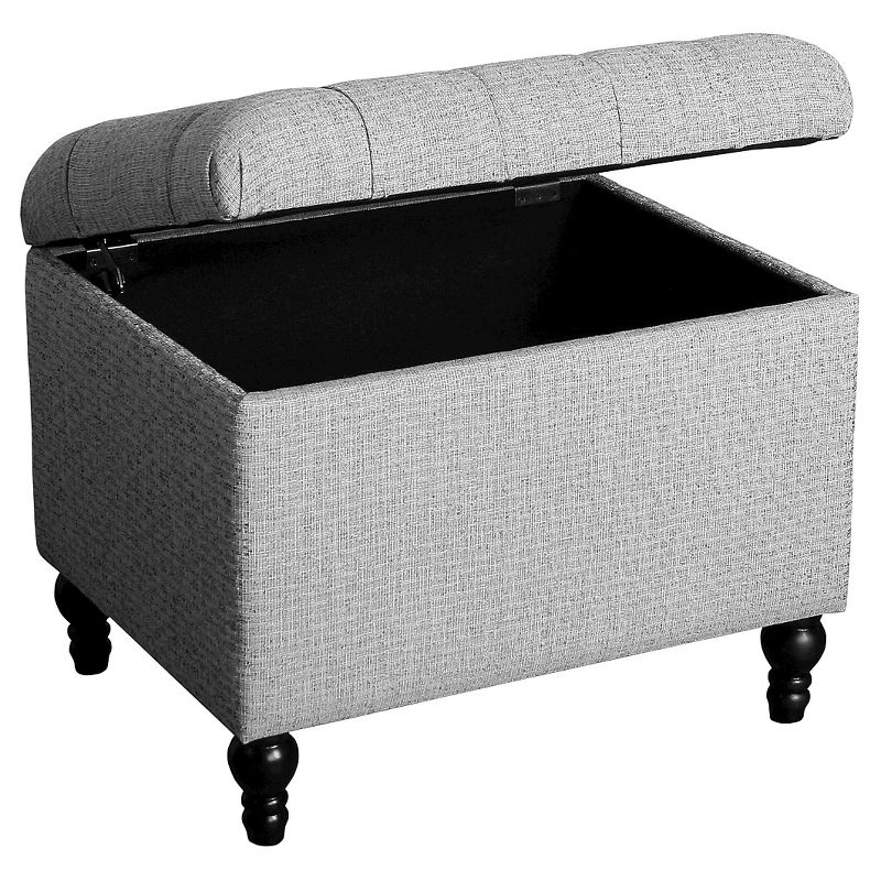 Medium Tufted Storage Ottoman - HomePop