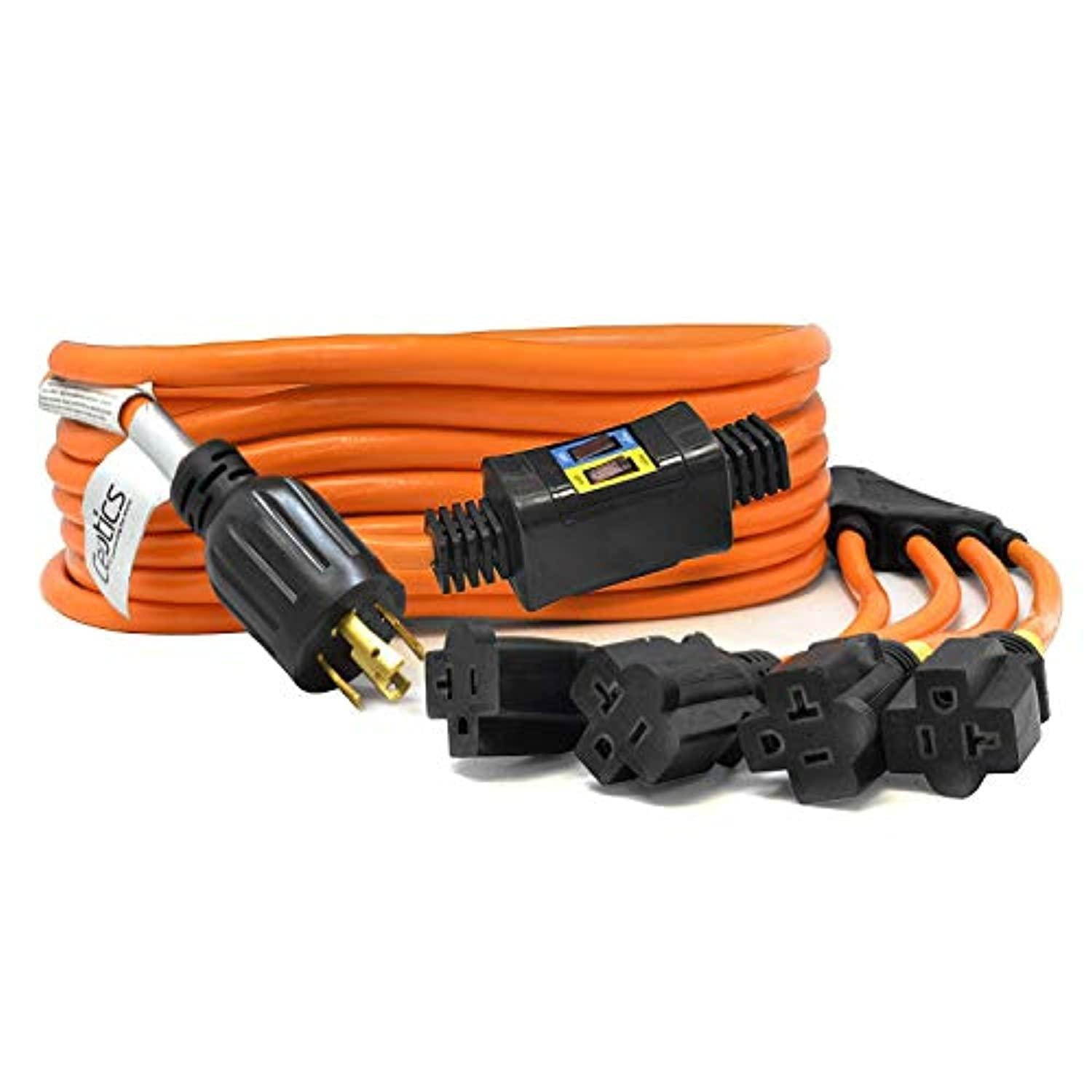Ceptics Four Outlet Convenience Cord Generator - 25 Feet 30-Amp