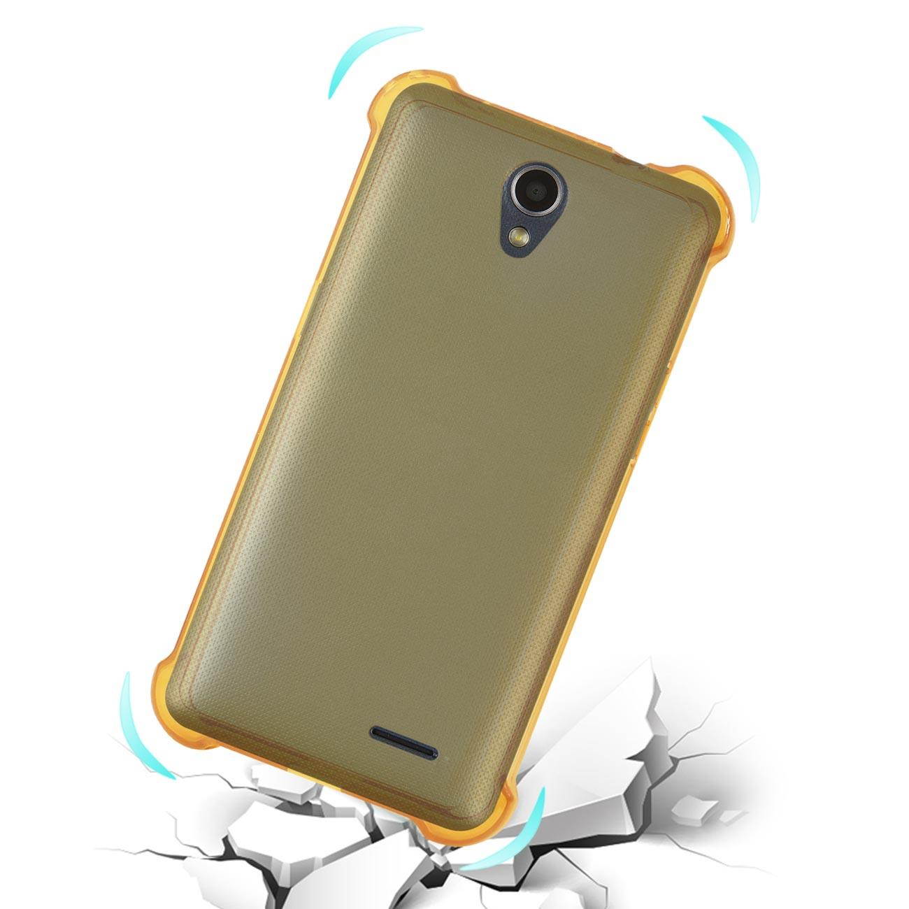 Reiko Zte Maven 2/ Chapel (Z831) Clear Bumper Case With Air Cushion Protection In Clear Gold