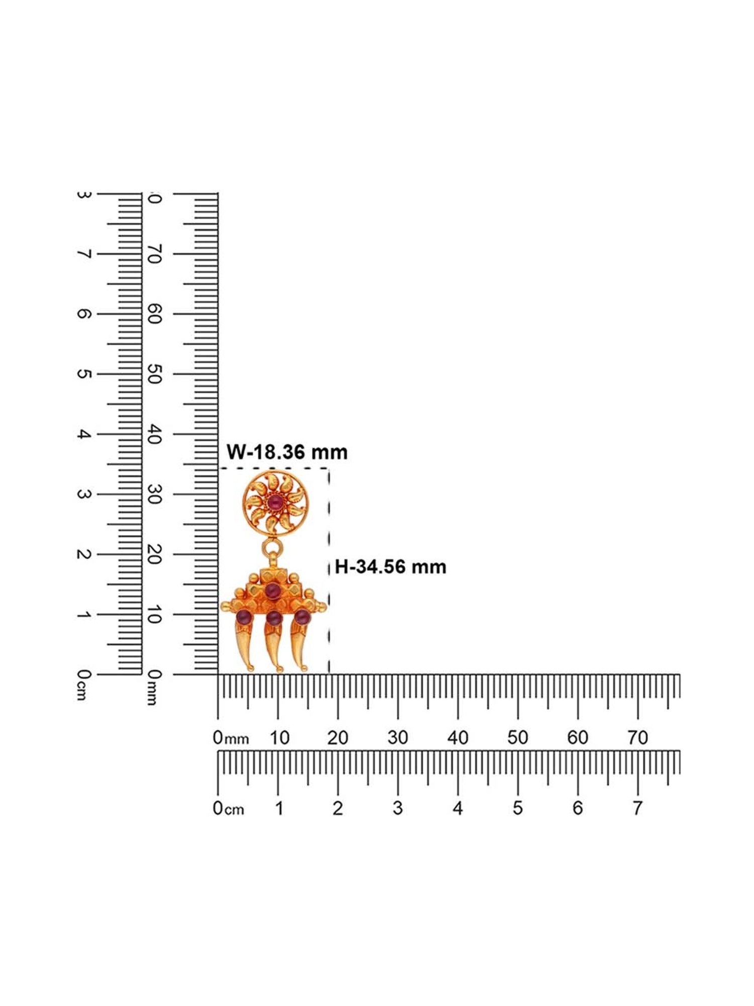 CKC Tribal Gold Drops with Traditional Red Gheroo Finish