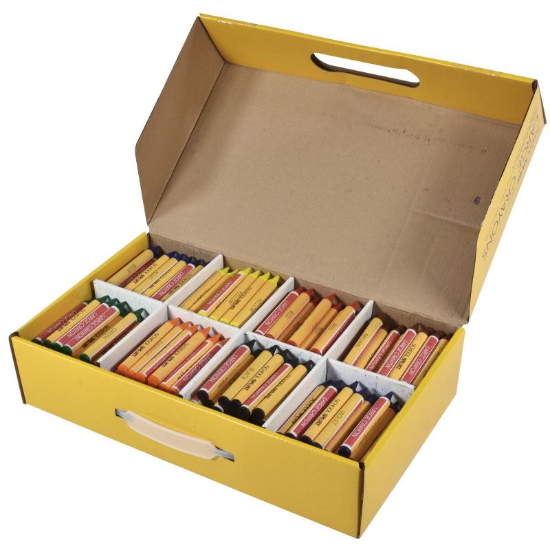 School Smart Large Crayons in Storage Box, Assorted Colors, pk of 400