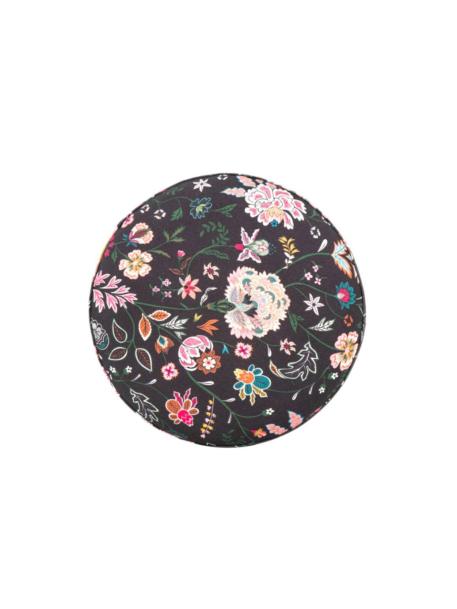 Chumbak French Sahara Solid Mustard Yellow Wood Ottoman