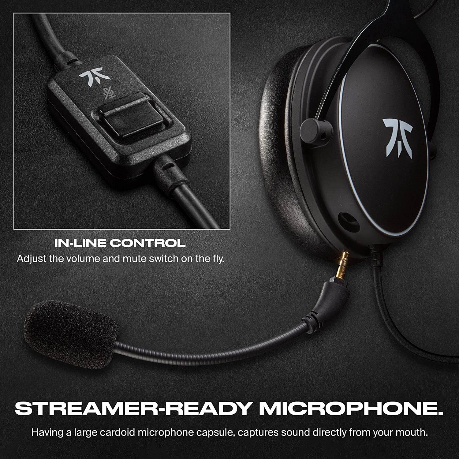 Fnatic React Gaming Headset for PS4/PC with 53mm Drivers, Stereo Sound