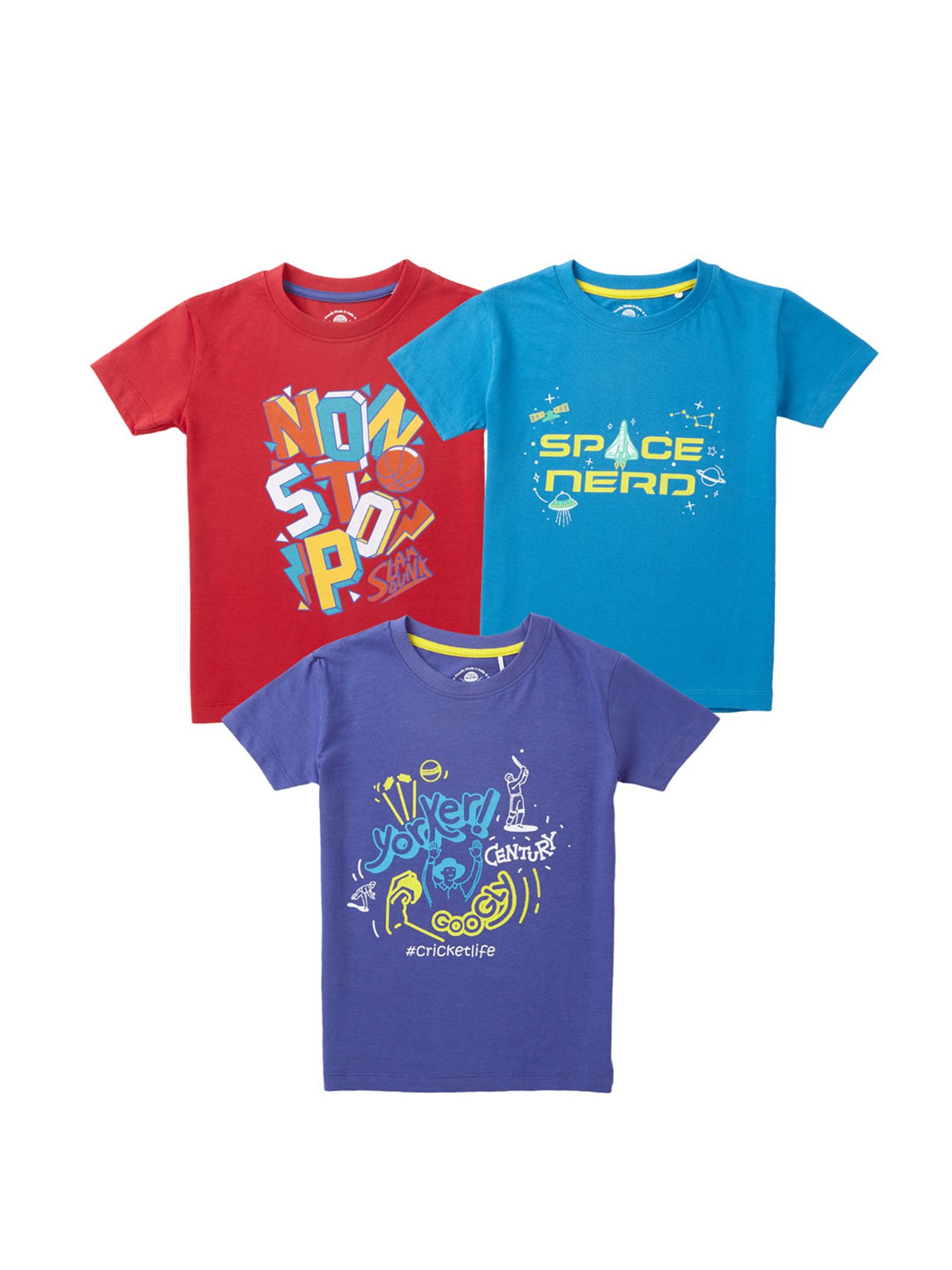 Cub McPaws Kids Multicolor Printed  T-Shirts