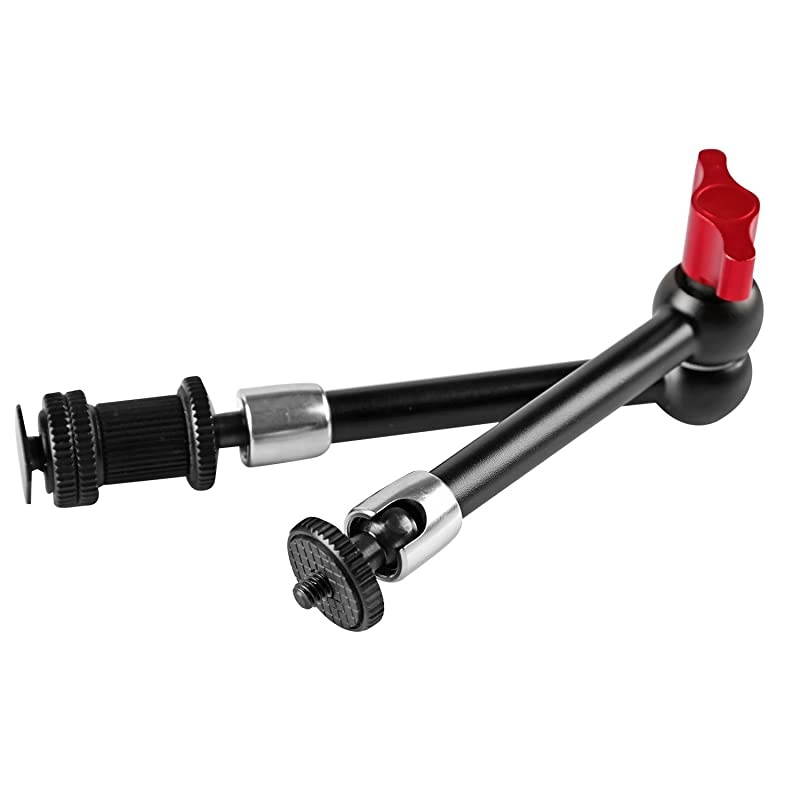 11inch Adjustable Articulating Friction Magic Arm amp Large Super Clamp Compatible with DSLR Camera Rig LED Lights Flash Light LCD Monitor