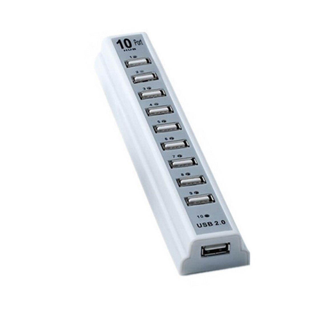 10 Ports Multi Usb 2.0 High Speed Usb Splitters USB Hub 2.0 Hub with Power Adapter for PC Laptop Notebook Computer