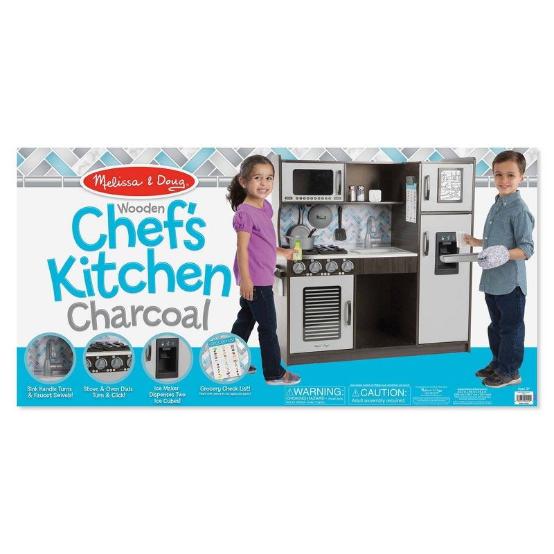Melissa & Doug Chef's Kitchen Pretend Play Set - Charcoal