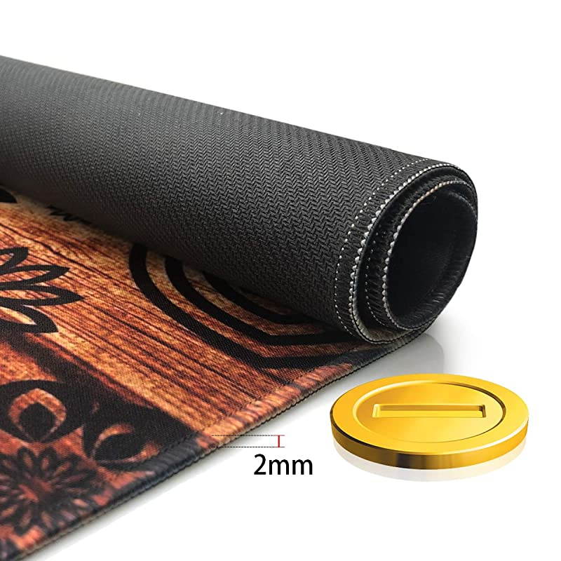 Gaming Mouse Pad Cool Flash Pattern XXL XL Large Mouse Pad Long Extended Mousepad Desk Pad NonSlip Rubber Mice Pads Stitched Edges Thin Pad 315x118x008 Inch Wood