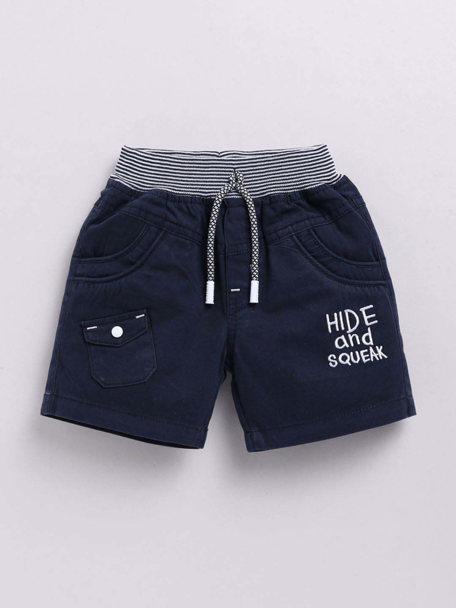 UNO KIDS Boys Black & White Striped Top & Short sets