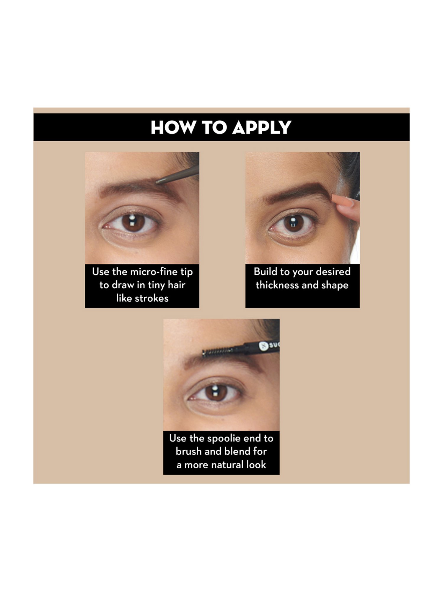 SUGAR Cosmetics Arch Arrival Micro Brow Pencil - 01 Jerry Brown - 0.09 gm