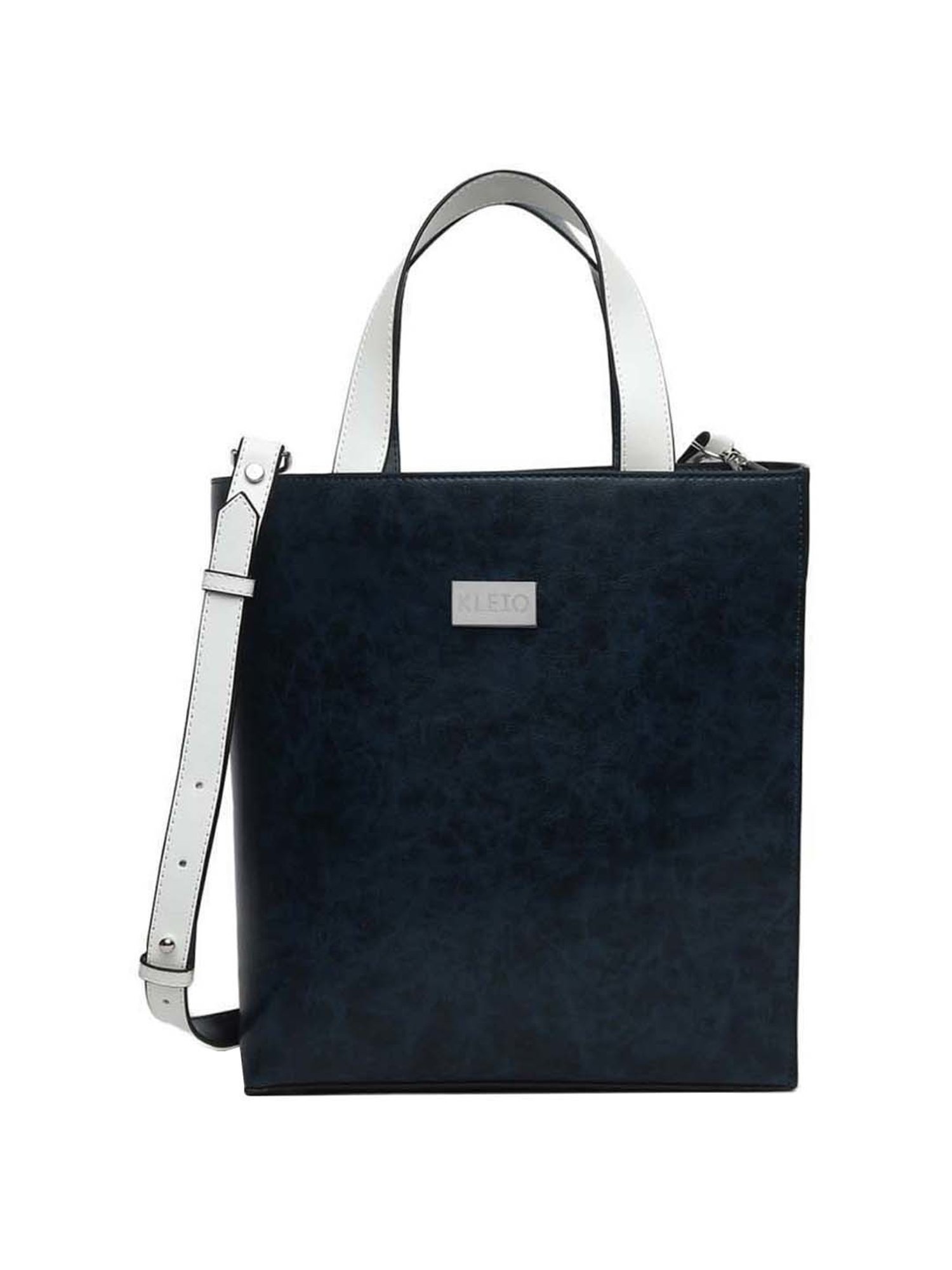 KLEIO Navy Solid Medium Handbag
