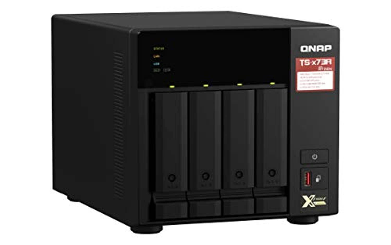 QNAP TS-473A-8G-US 4 Bay High-Speed Desktop NAS with AMD Ryzen 4-core CPU, 8GB DDR4 Memory and 2.5GbE (2.5G/1G/100M) Network Connectivity (Diskless) (TS-473A-8G)