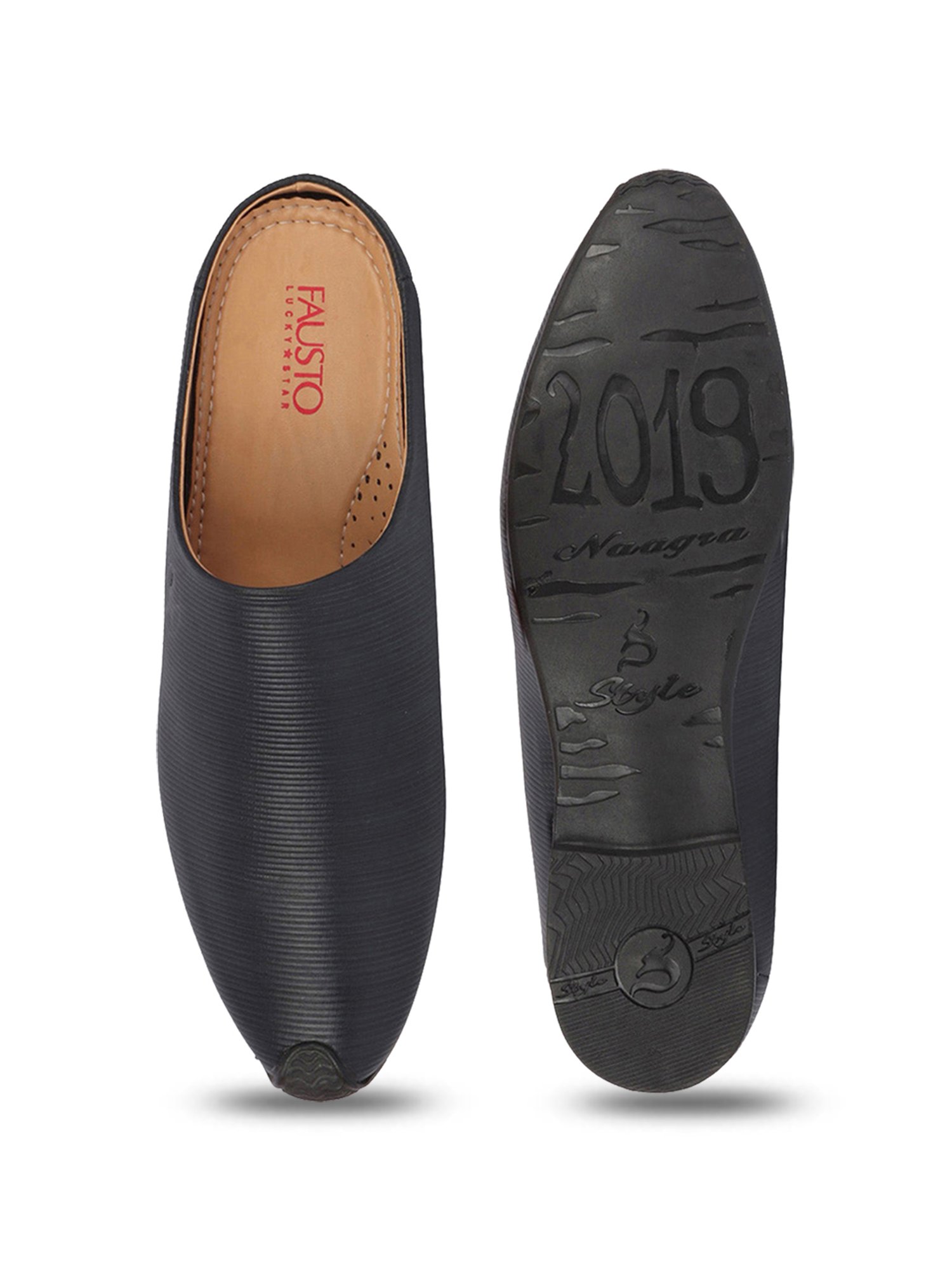 Fausto Men's Blue Mule Shoes