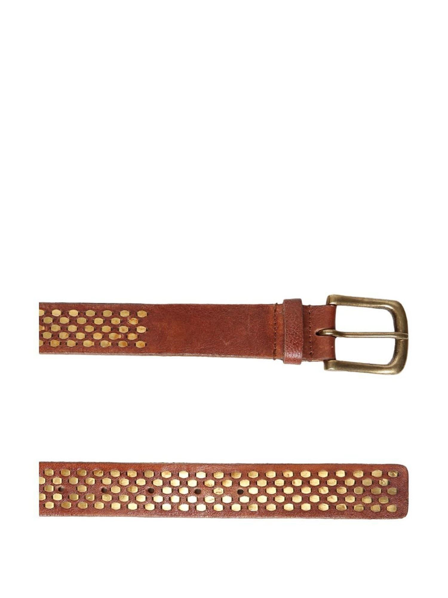 Art N Vintage Tan Leather Waist Belt For Women