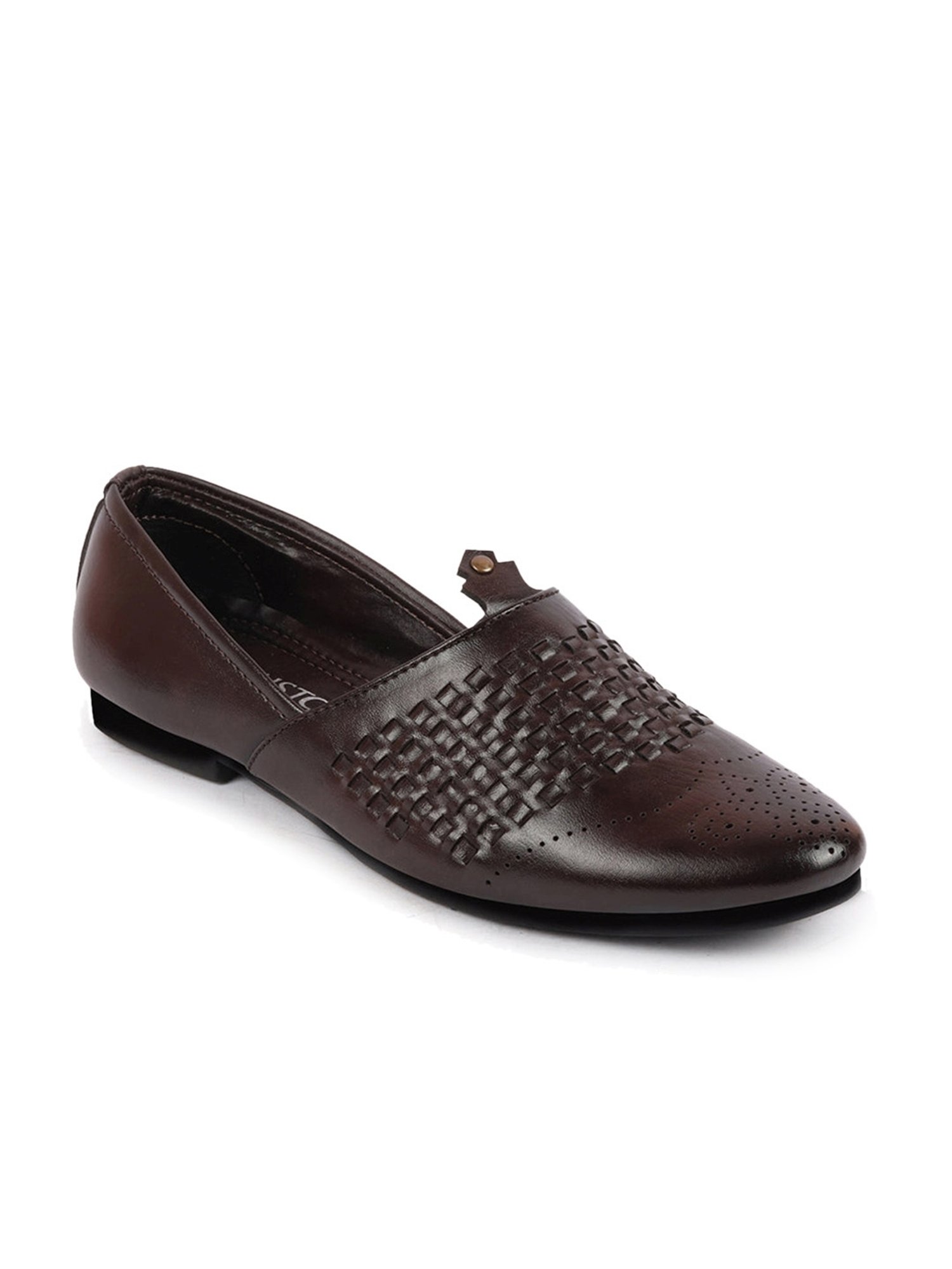 Fausto Men's Brown Ethnic Juttis