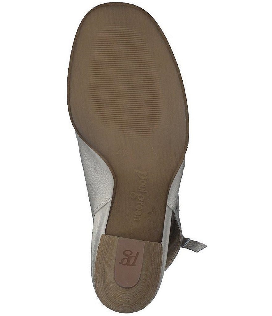 Paul Green Cayanne Leather Peep Toe Open Back Shooties