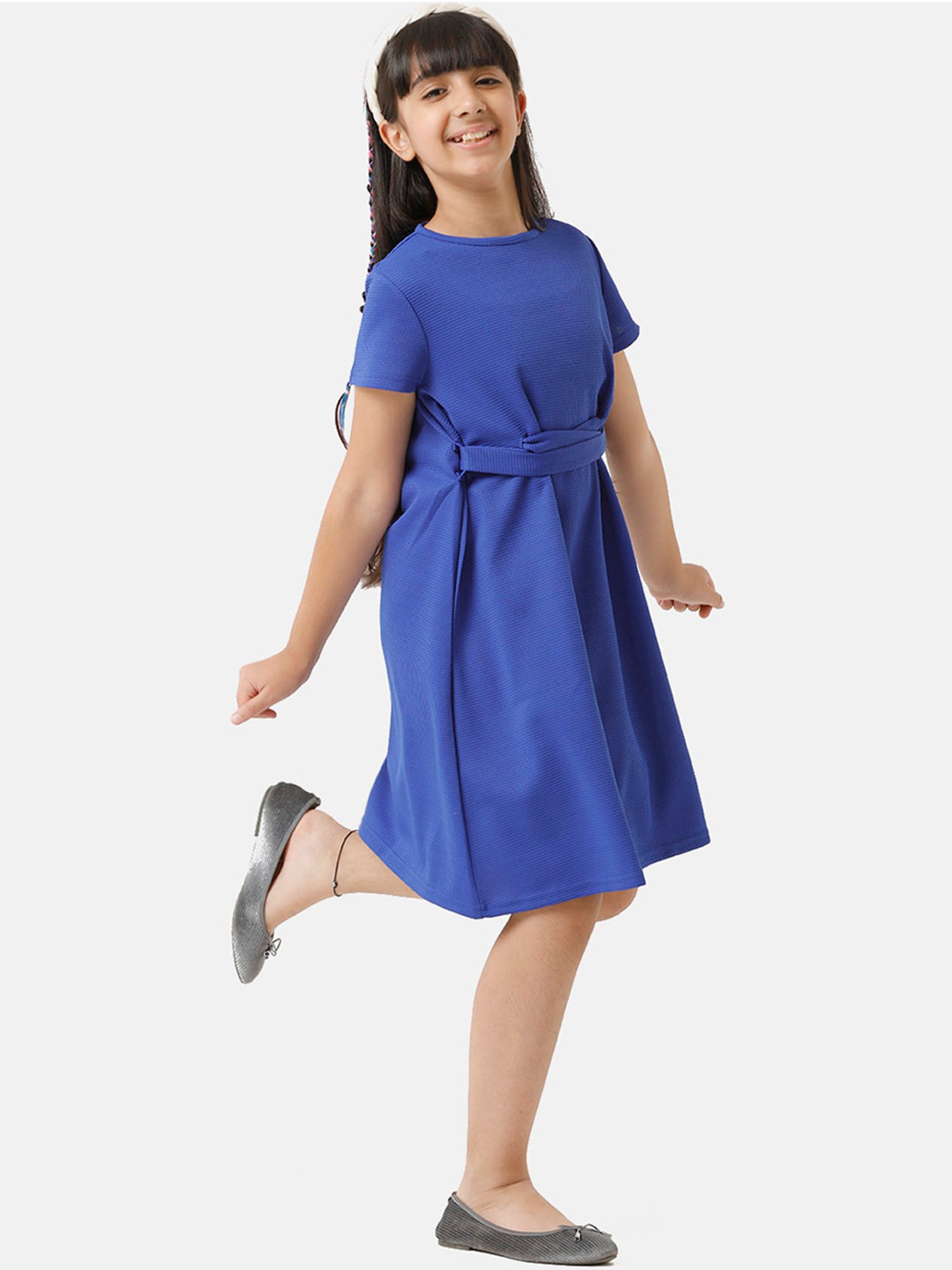 Under Fourteen Only Kids Blue Regular Fit Dress