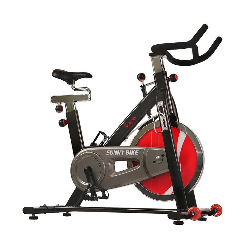 Sunny Health and Fitness Chain Drive Indoor Cycling Bike - Dark Gray