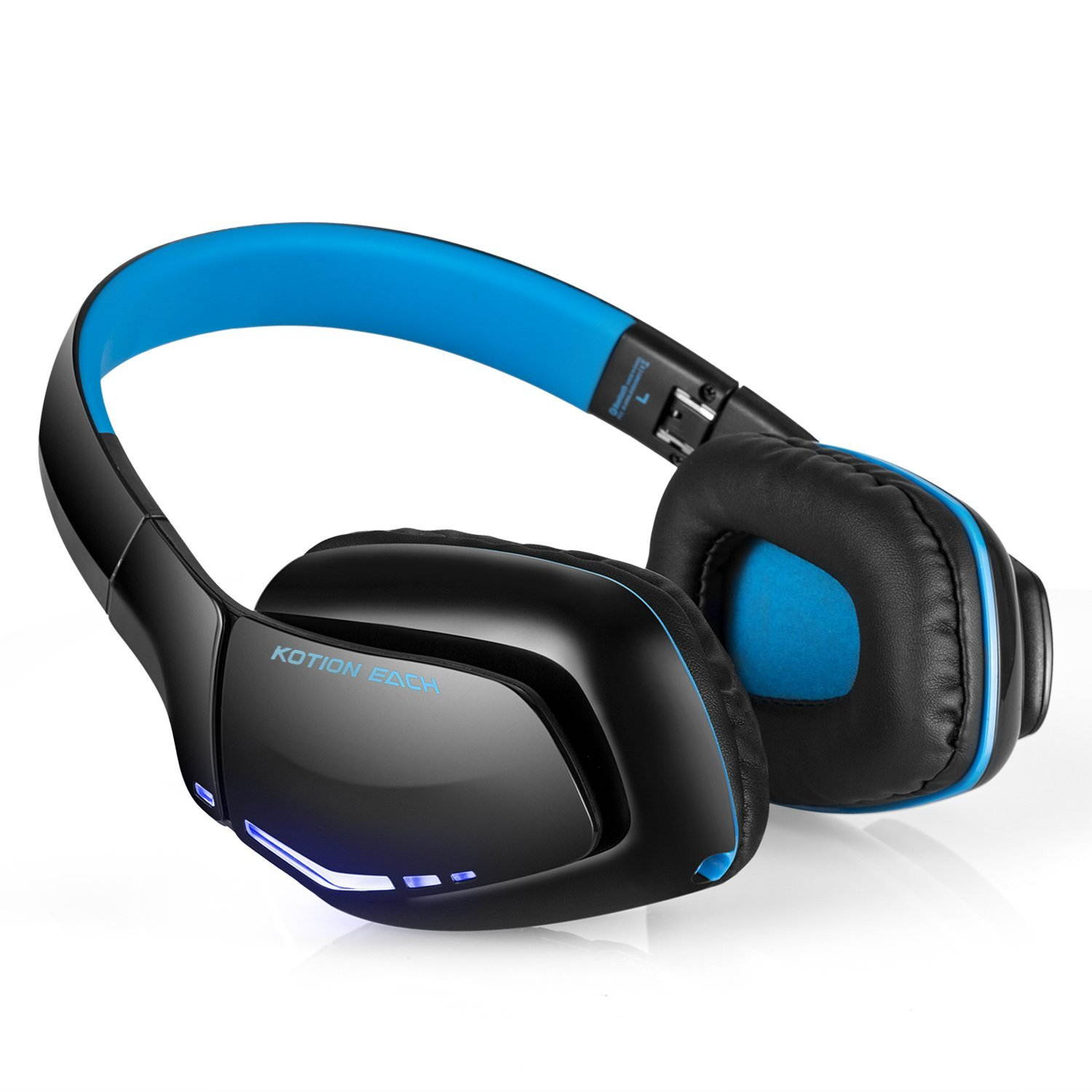 KOTION EACH Gaming Headset for PS4 Xbox One, Beexcellent 3.5mm Wired Stereo Sound Over Ear Headphone with Noise Isolation Mic LED Light for PC Laptop Tablet Mac