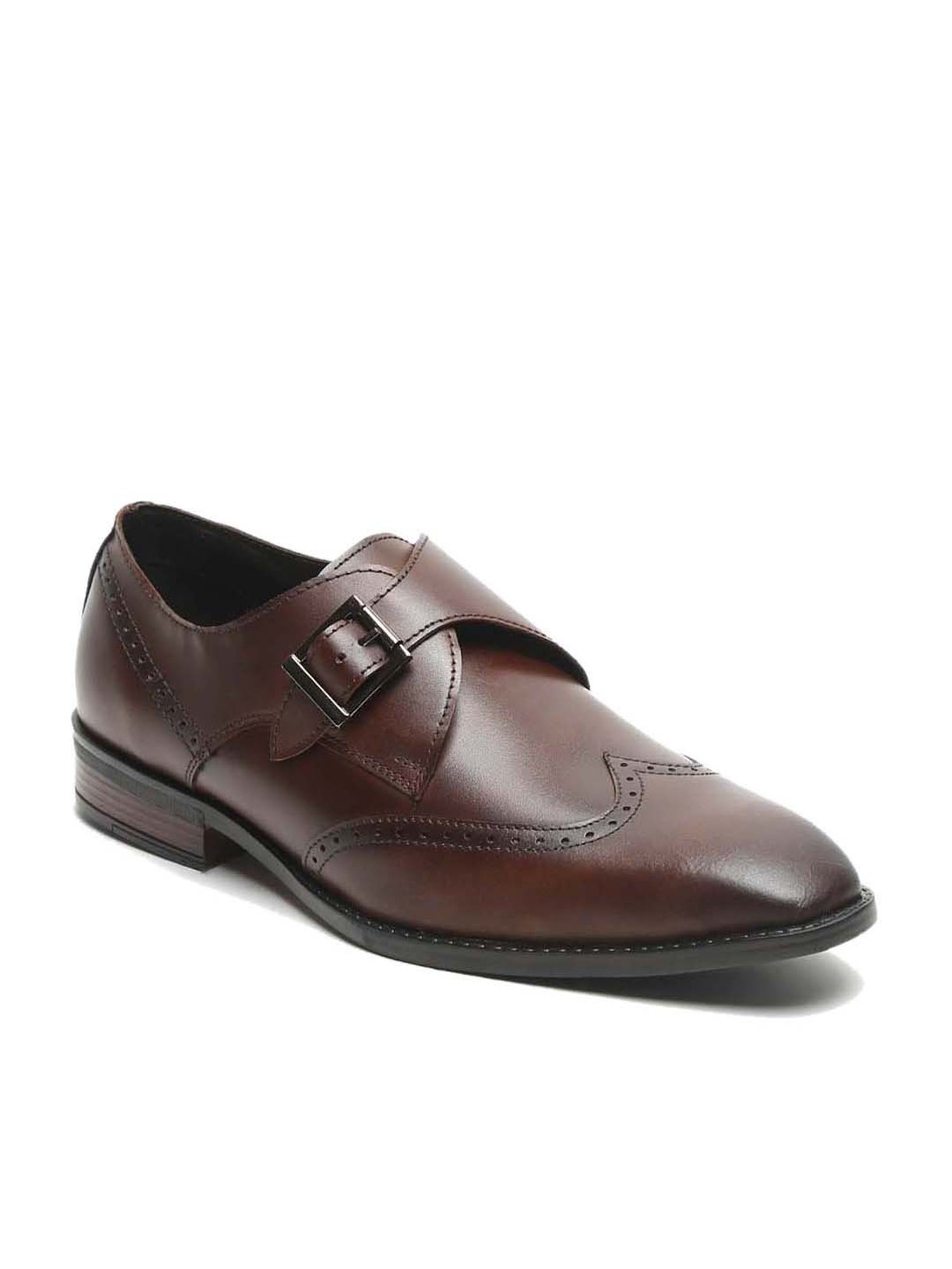 Teakwood Leathers Men's Brown Monk Shoes