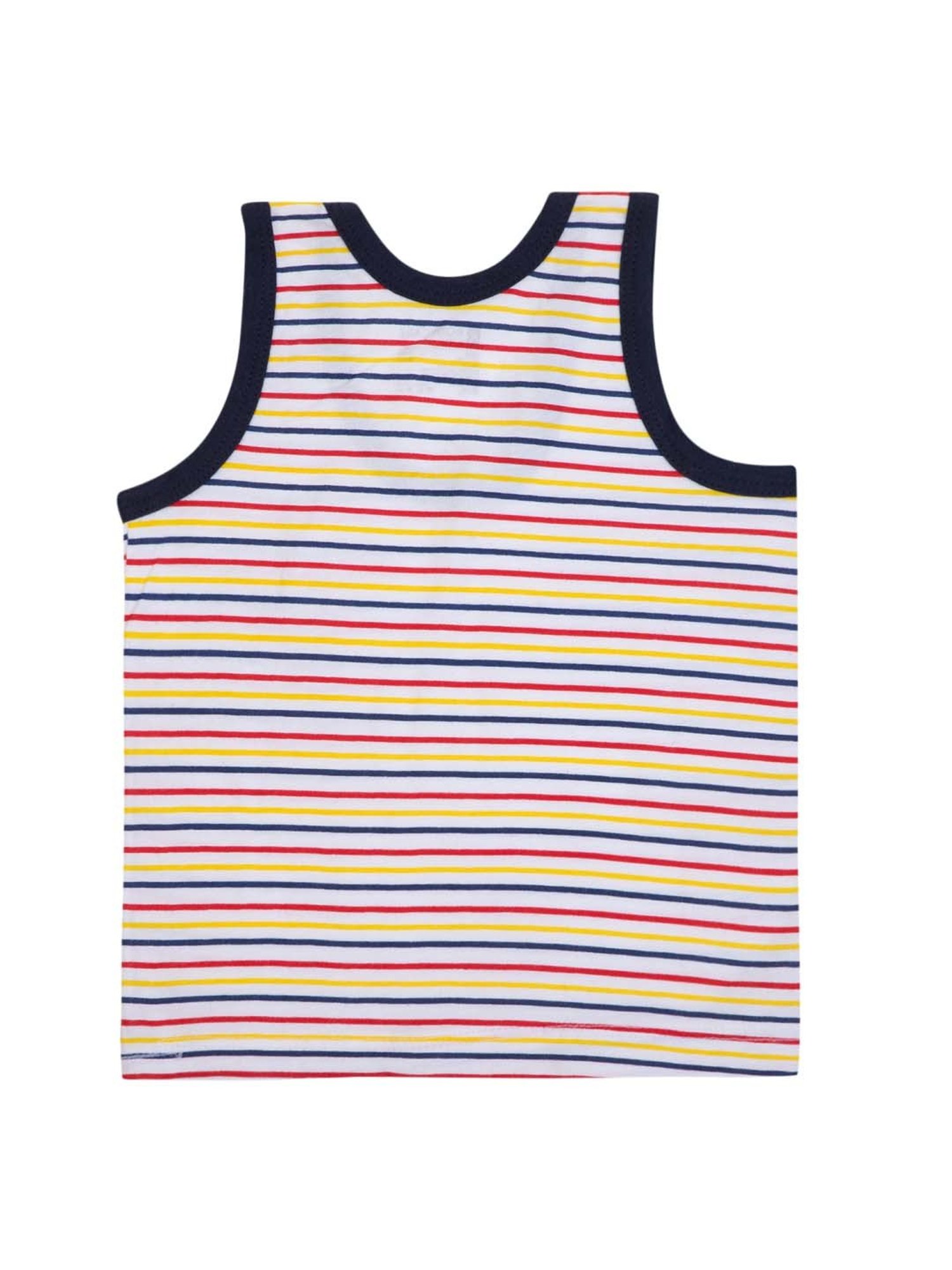 Bodycare Kids Multicolor Printed Vest (Pack of 3) - Assorted