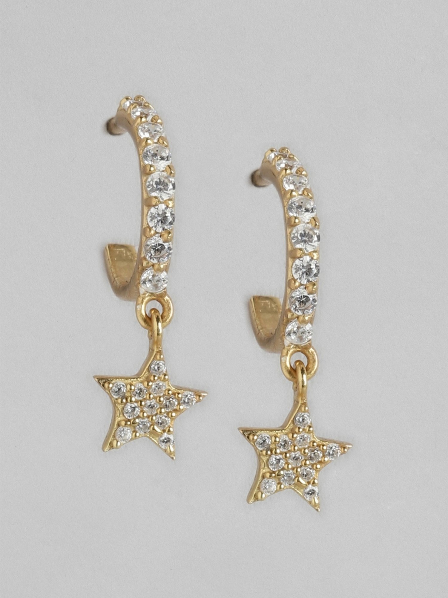 Zavya Star Studded CZ 92.5 Sterling Silver Drop