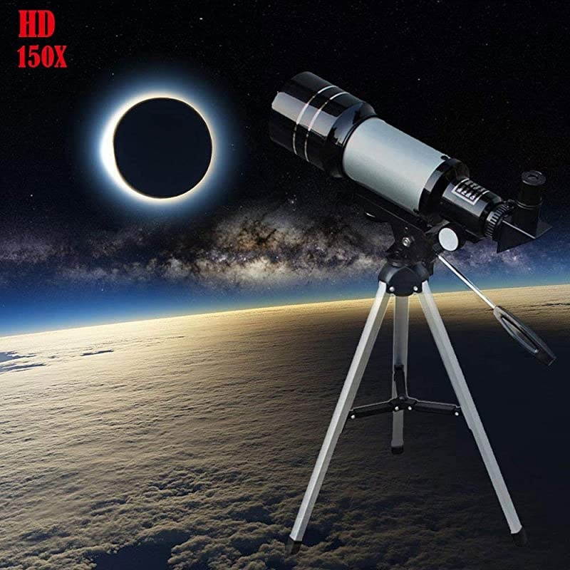 Professional Space Astronomical Monocular Telescope with Barlow Lens Eyepiece and Tripod and Moon Filter