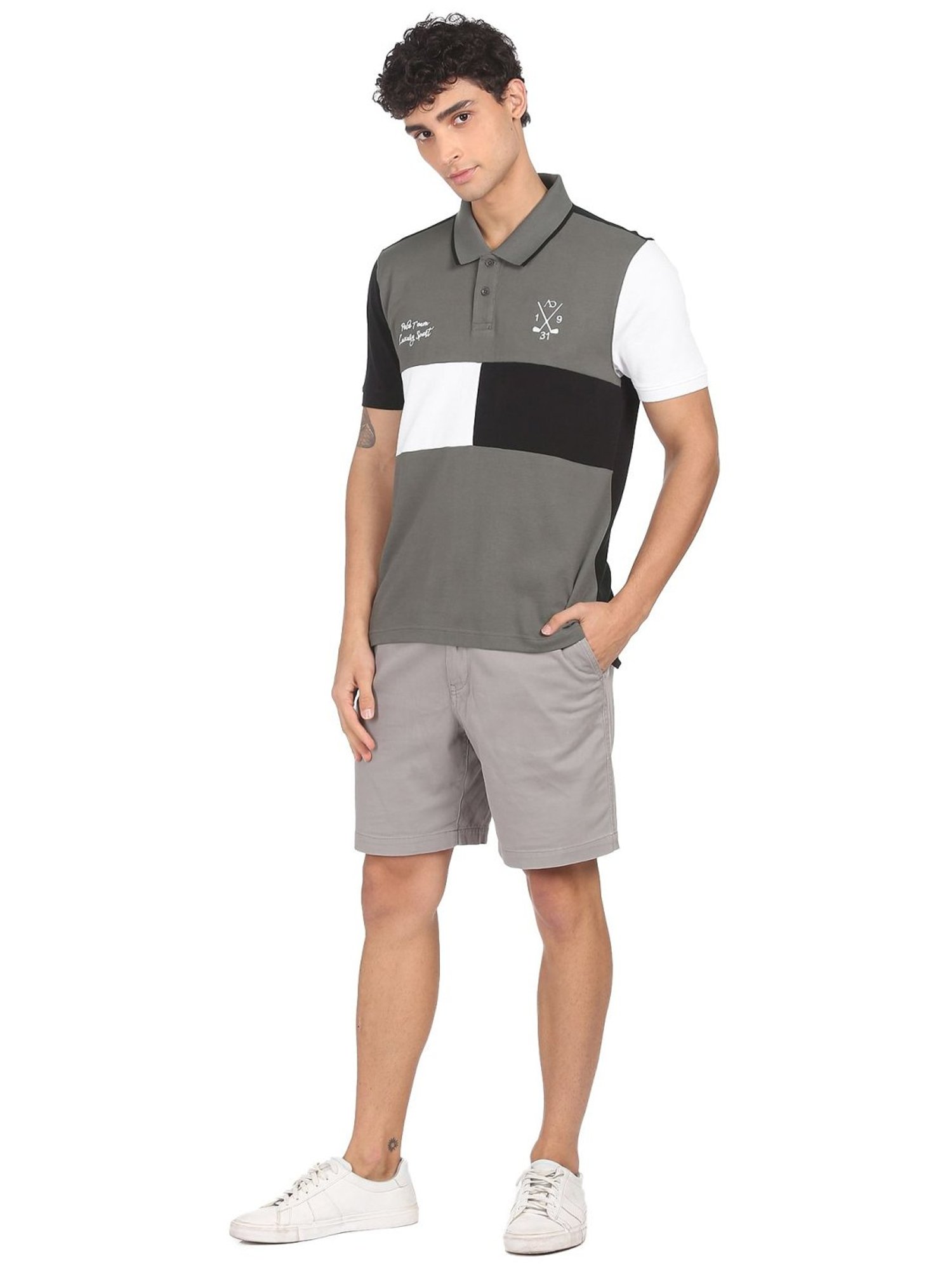 AD by Arvind Multicolor Polo T-Shirt