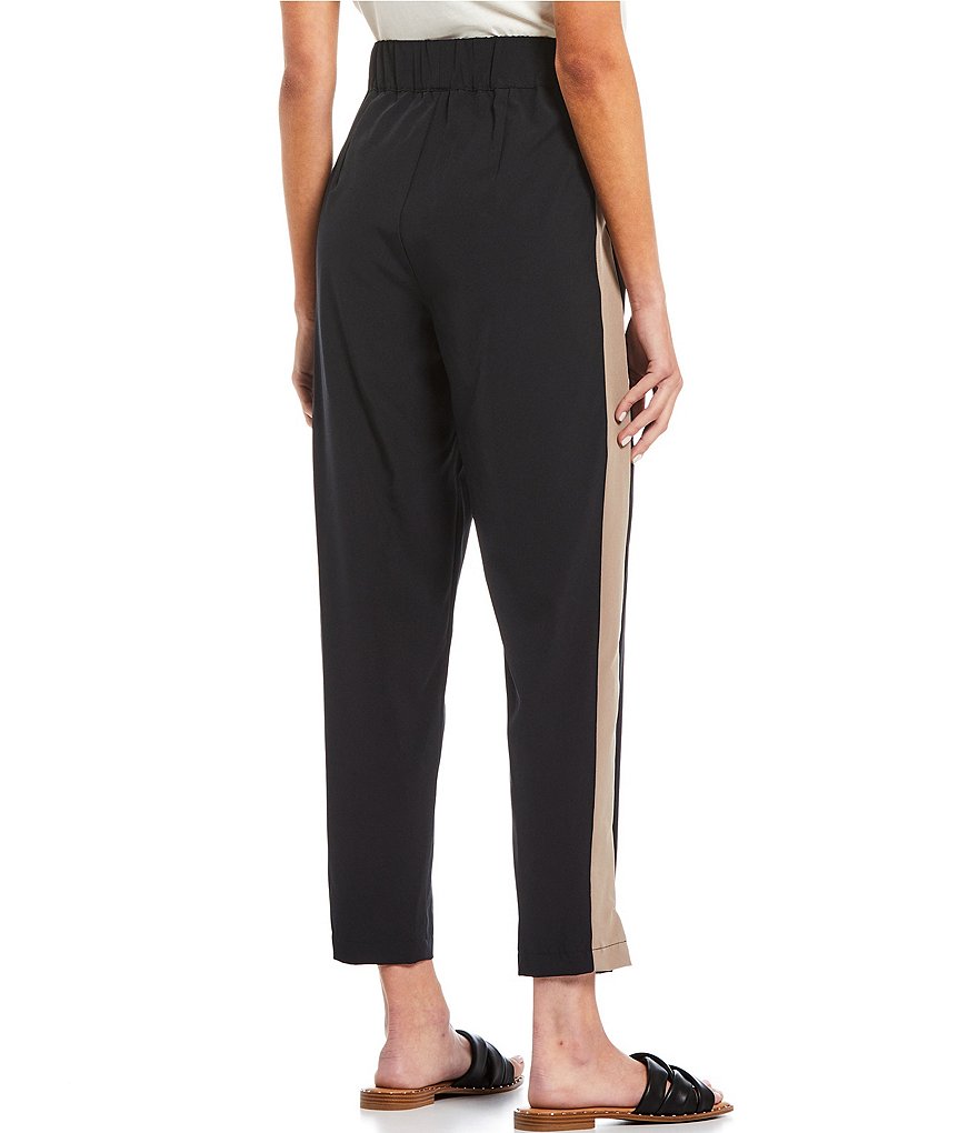 Frayed Carcie High Rise Cropped Tapered Pants