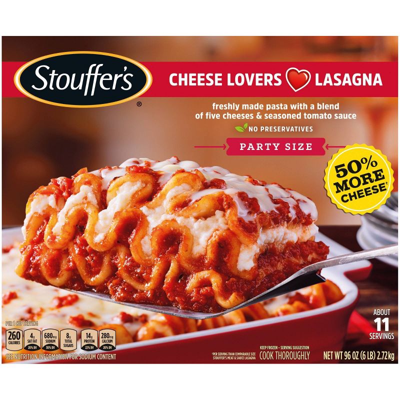 Stouffer's Party Size Frozen Cheese Lovers Lasagna - 96oz