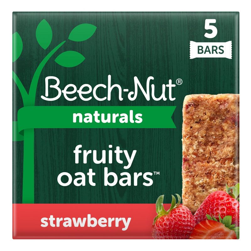 Beech-Nut Toddler Snack Strawberry Fruity Oat Bars - 5ct